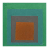 JOSEF ALBERS - HOMAGE TO THE SQUARE GREY BROWN GREEN (Print Only)