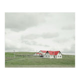 Red roof house on the green hill - Iceland (Print Only) thumbnail