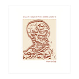 Skull Of A Skeleton With A Burning Cigarette (Print Only) thumbnail