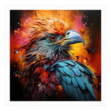 Vibrant Eagle Portrait Abstract Colorful Splatter Art (Print Only) thumbnail