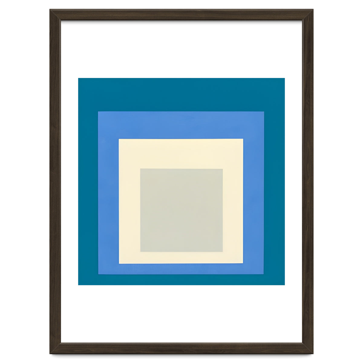 JOSEF ALBERS - HOMAGE TO THE SQUARE: BLUE WHITE GREY