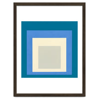 JOSEF ALBERS - HOMAGE TO THE SQUARE: BLUE WHITE GREY