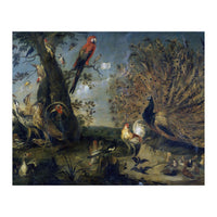 Frans Snyders / 'Concert of Birds', 1661, Flemish School, Oil on canvas, 203 cm x 334 cm, P07160. (Print Only)