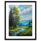 Serene Mountain River Landscape Oil Painting thumbnail