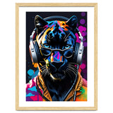 Panther In Headphones And Glasses thumbnail