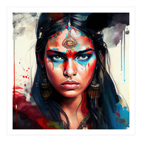 War Paint Hindu Warrior Portrait (Print Only)