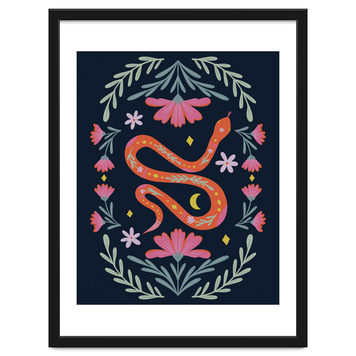 Cute Floral Snake