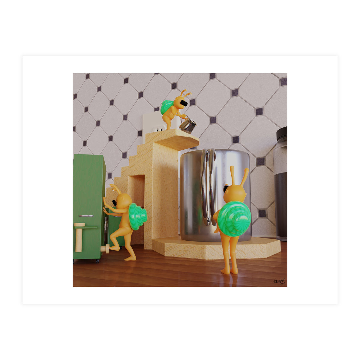 Coffee Support - angle #3 (Lwuba 040 Coffee Support 03) (Print Only)