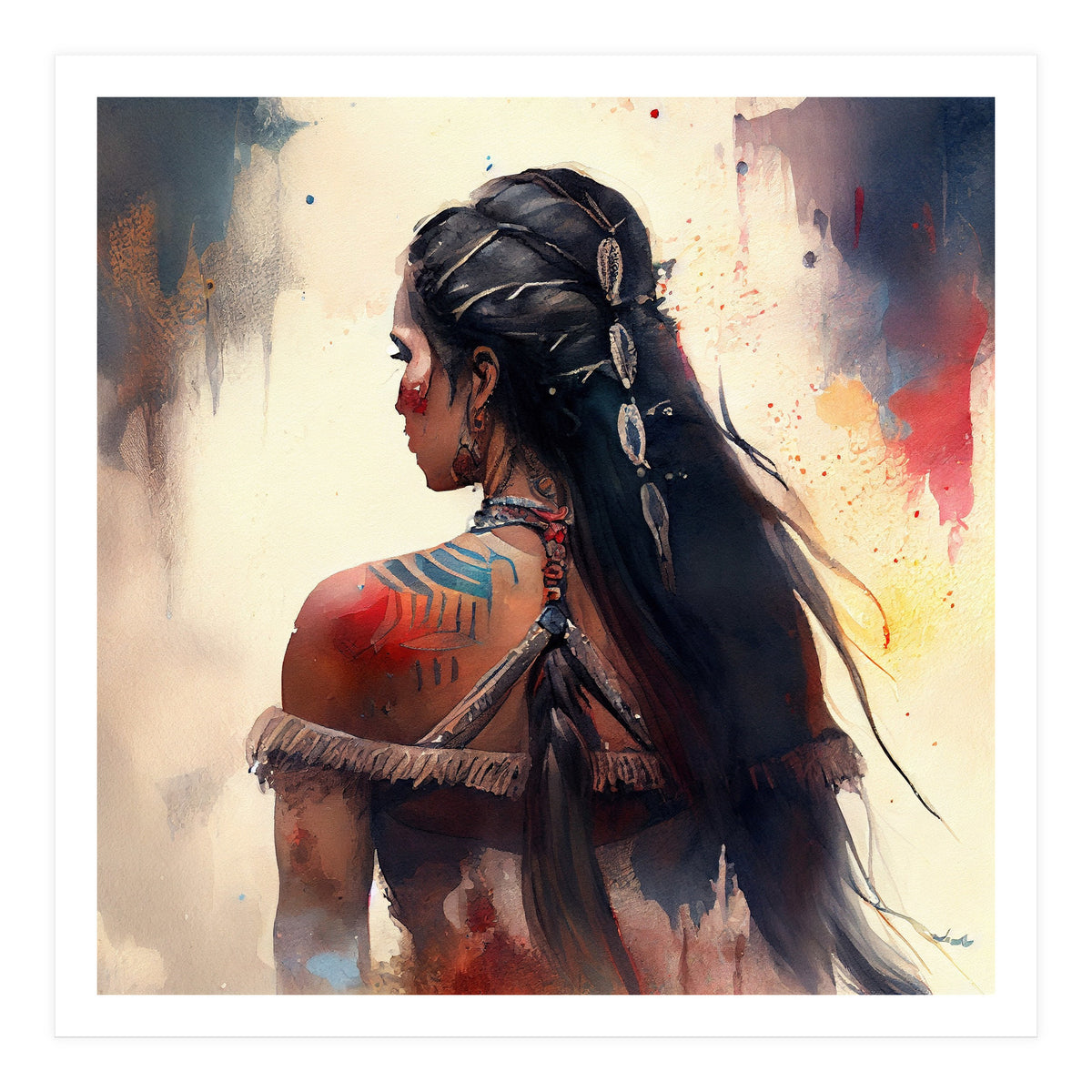 Powerful Warrior Back Woman #2 (Print Only)