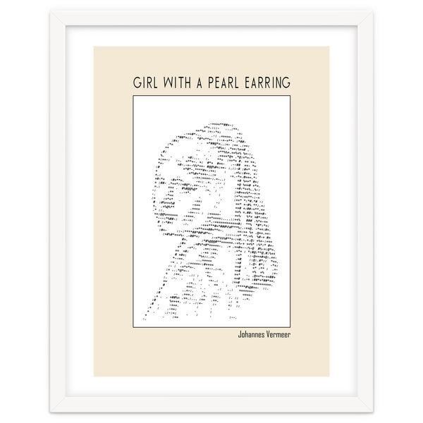 Girl With A Pearl Earring Johannes Vermeer Ascii Art
