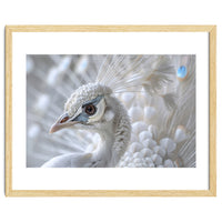 Close-up of a White Peacock