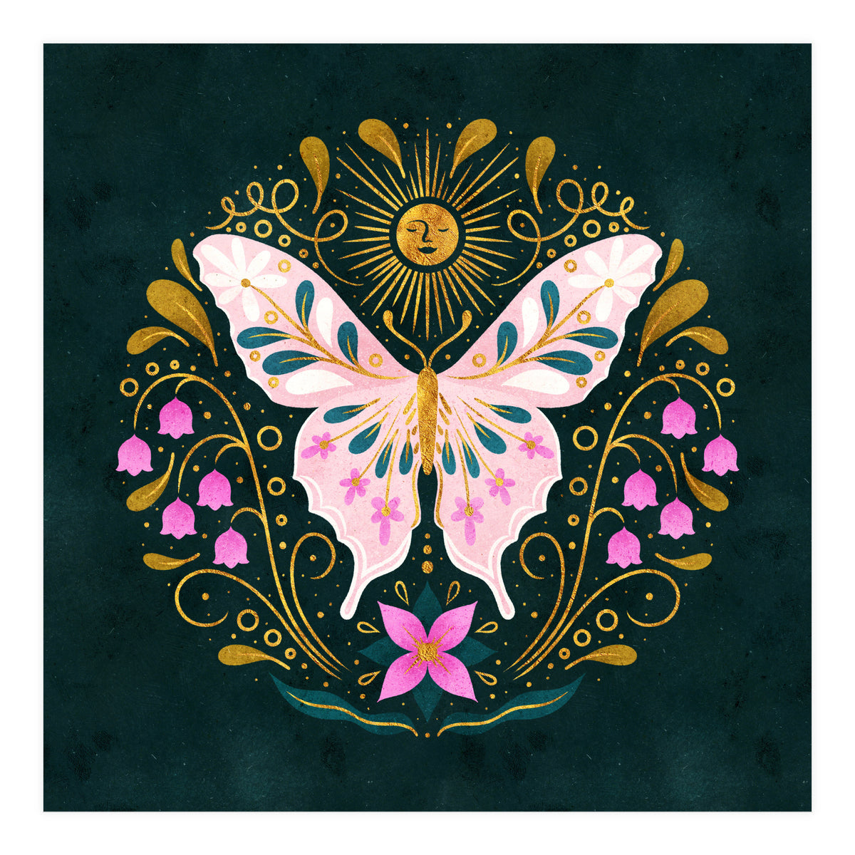 Butterfly And Sun (Print Only)