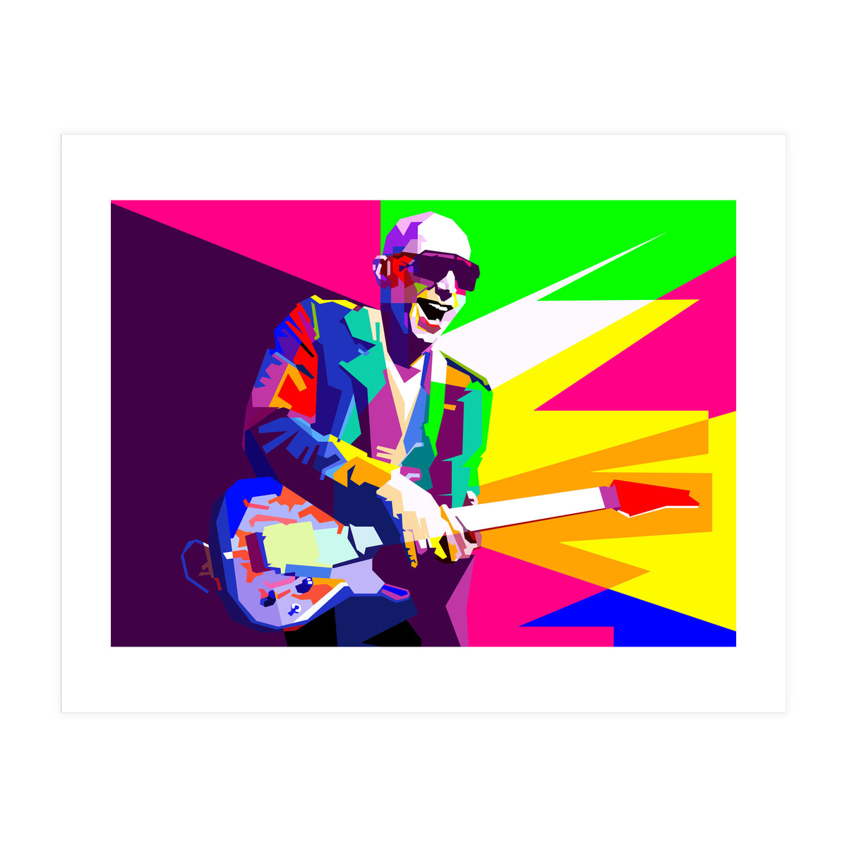 Joe Satriani Rock Guitar Instrumental Pop Art WPAP   (Print Only)