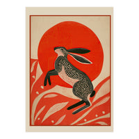 Hare And The Red Sun (Print Only)