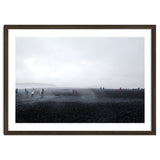 Tourists on the black sand beach - Iceland thumbnail