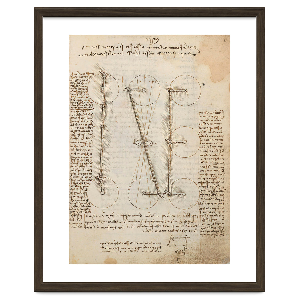 Folio f 1r. Codex Madrid I (Ms. 8937) "Treaty of statics and mechanics", 192 folios with 384 page...