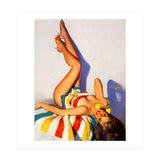 Sexy Pinup Girl Talking On The Vintage Phone (Print Only) thumbnail