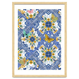 Sicilian Italian Tiles Butterflies And Flowers thumbnail