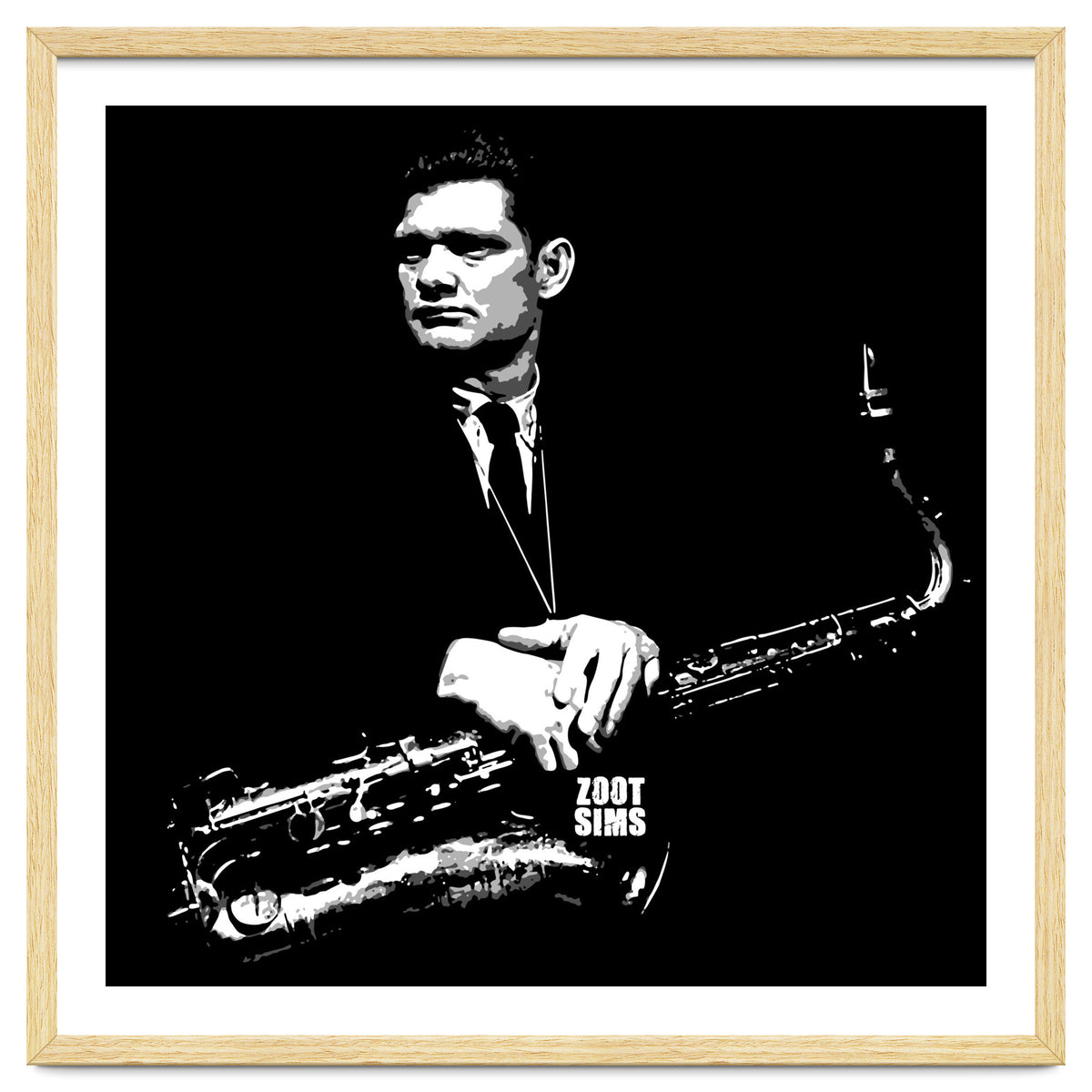 Zoot Sims American Jazz Saxophonist in Grayscale