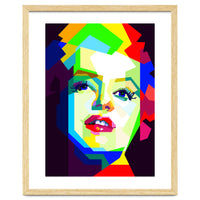 Marilyn Monroe Colorful Illustration Pop Art WPAP