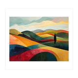 Abstract Tuscan Hills Landscape Painting (Print Only) thumbnail