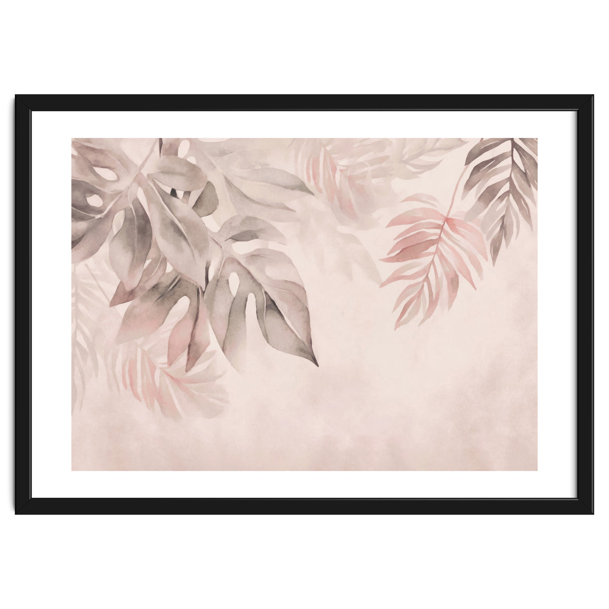 Gentle Leaf Tropical Whispers Watercolor Blush