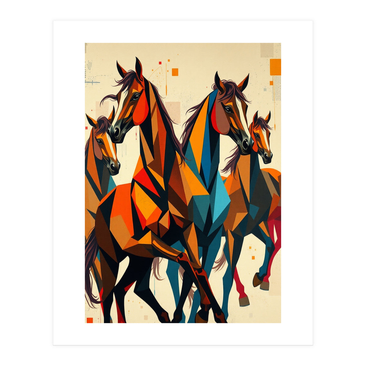 Abstract Horse Modern (Print Only)