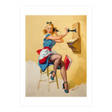 Pinup Gossip Girl On The Phone (Print Only) thumbnail