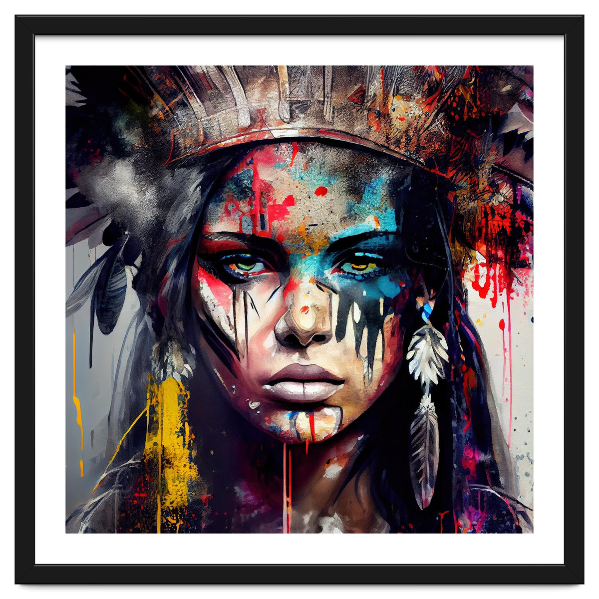 Powerful American Native Warrior Woman #5