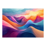 Vibrant Abstract Flowing Peaks Art (Print Only) thumbnail