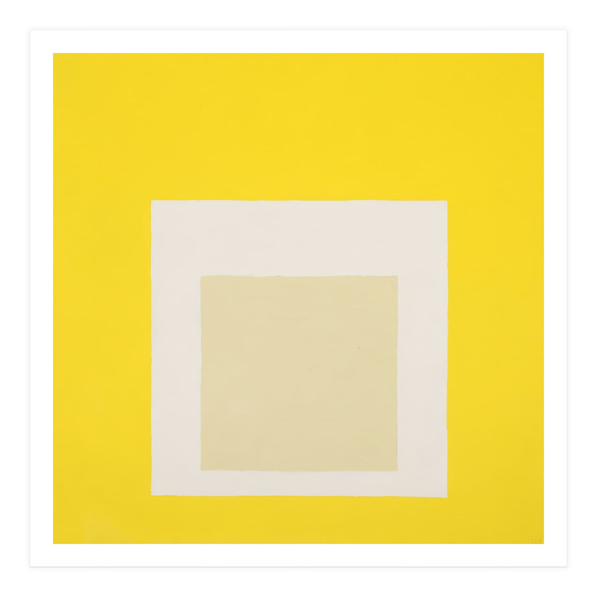 JOSEF ALBERS - HOMAGE TO THE SQUARE YELLOW WHITE (Print Only)