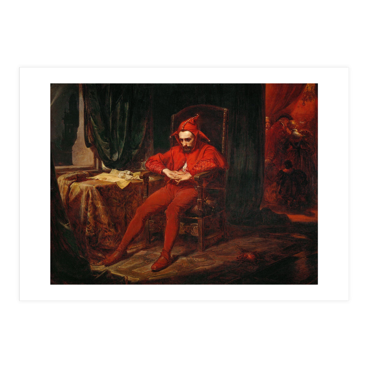 The court jester Stanczyk receives news of the loss of Smolensk (1514). (Print Only)