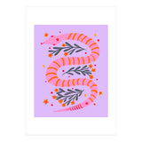 Modern snake - pink and orange (Print Only) thumbnail