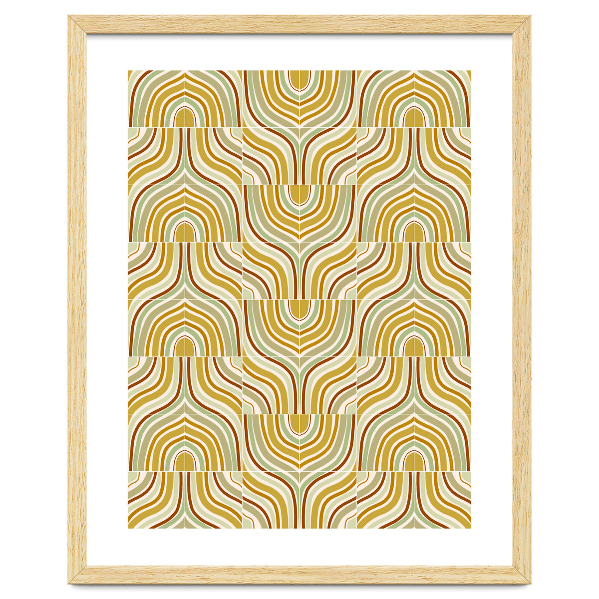 Ochre Marbled Tiles