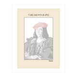 Young Man with an Apple (1505) – Raphael (ascii art)  (Print Only) thumbnail