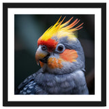 Cockatiel Parrot With Yellow Crest And Orange Cheeks thumbnail