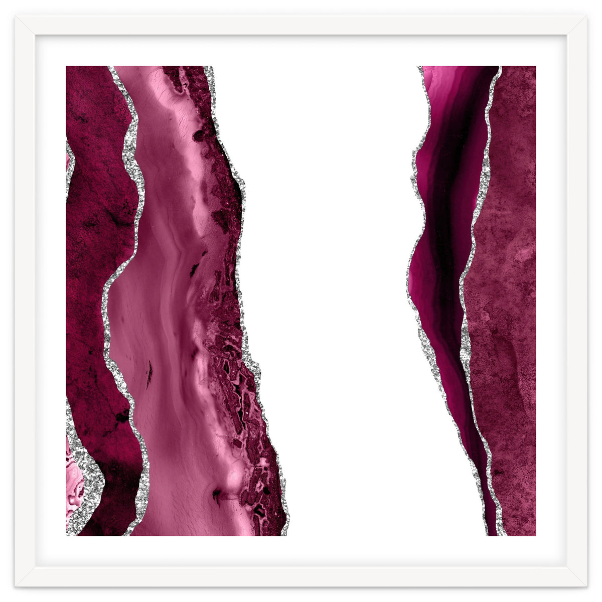Burgundy & Silver Agate Texture 06