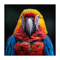 Close Up Portrait Of A Colorful Macaw Parrot (Print Only)
