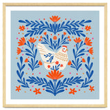Blooming Chicken Blue And Orange thumbnail