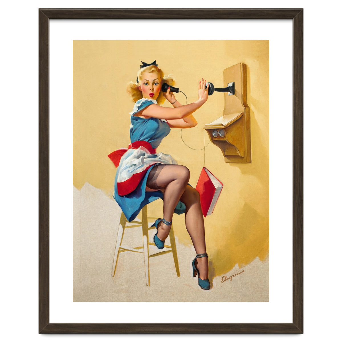 Pinup Gossip Girl On The Phone