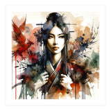 Phoenix Spirit Asian Warrior Portrait (Print Only) thumbnail