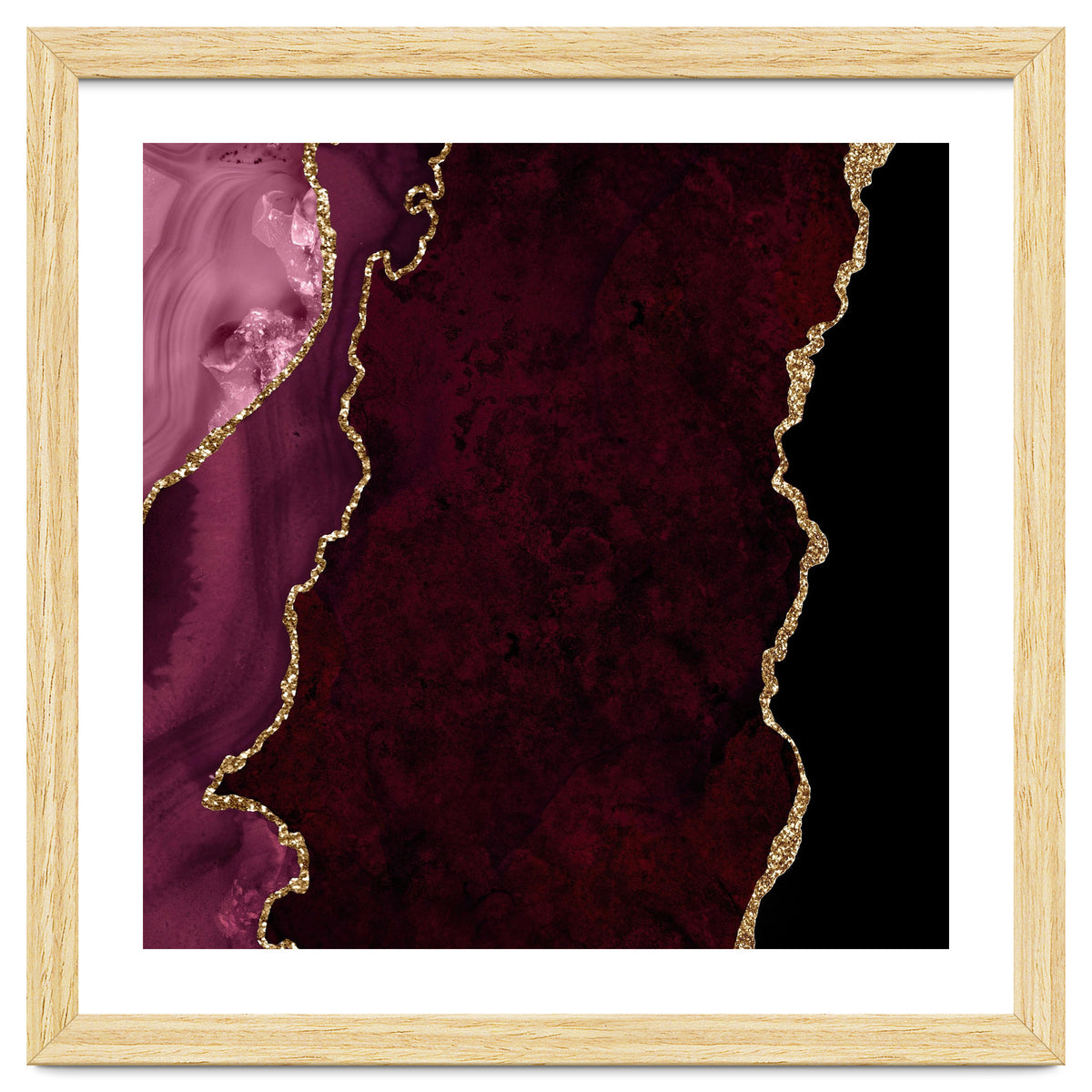 Burgundy & Gold Agate Texture 15