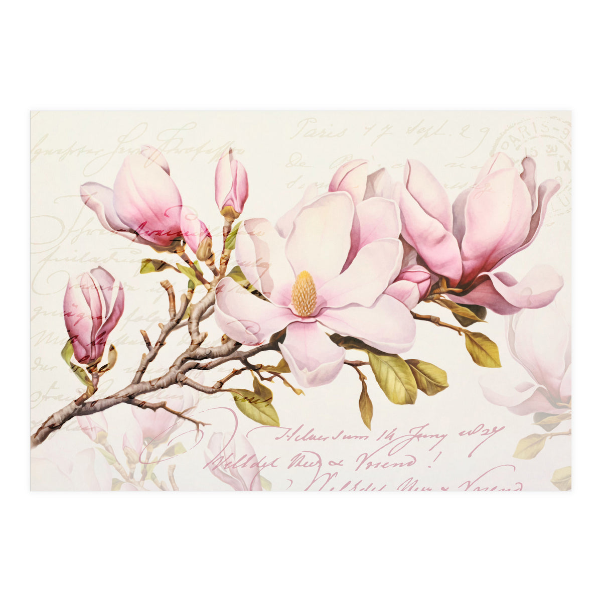 Magnolia Spring Romance Pink (Print Only)
