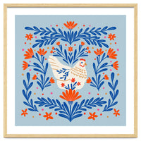 Blooming Chicken Blue And Orange