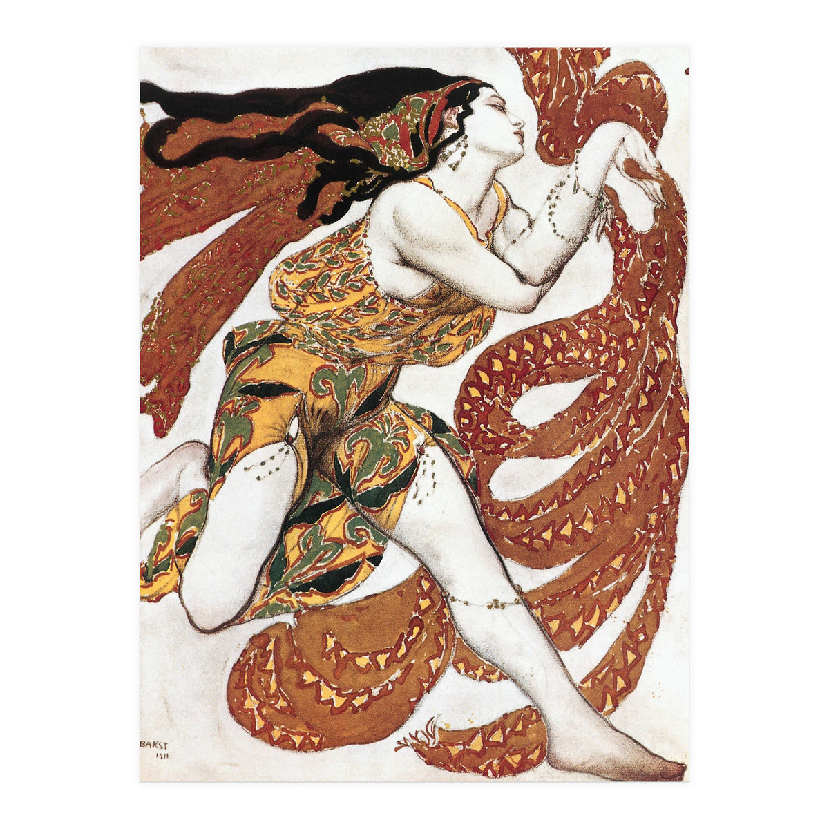 Costume sketch for a Bacchante, from the ballet &quot; Narcissus&quot. (Print Only)