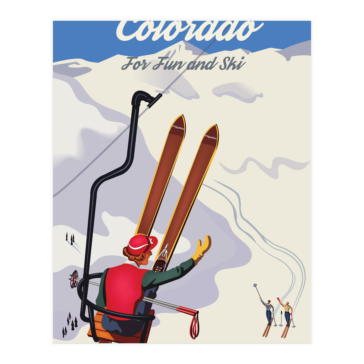 Colorado For Fun And Ski (Print Only)