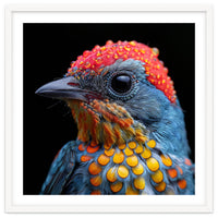 Close Up Of Colorful Bird With Water Droplets
