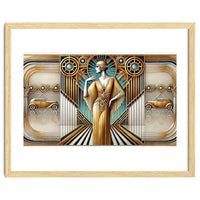 Gatsby Woman Art Deco Scene