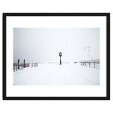 A clock tower in the snow beach thumbnail