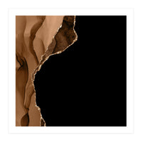 Brown & Gold Agate Texture 09 (Print Only)